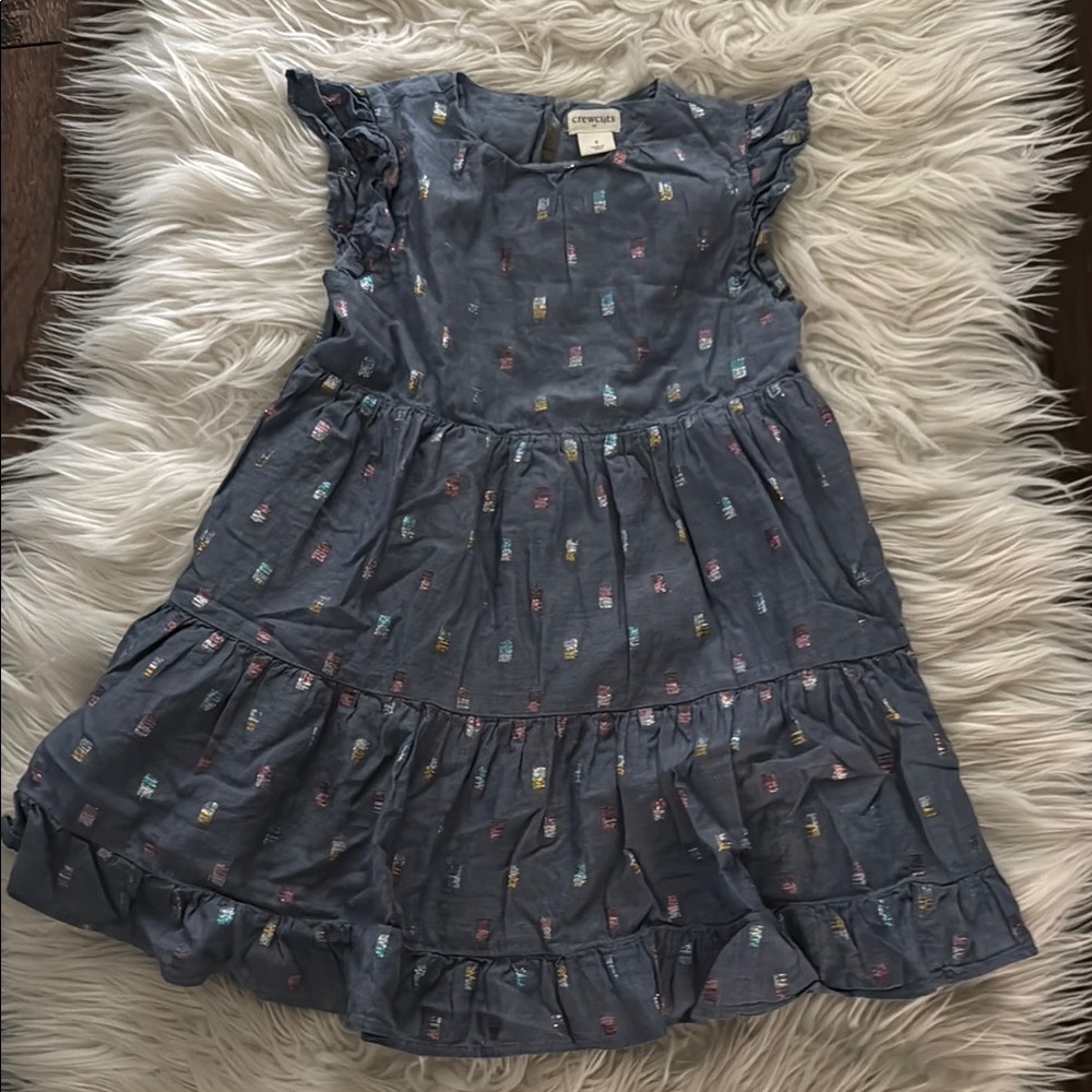 J. Crew Dress in Gray with Colorful Patterns